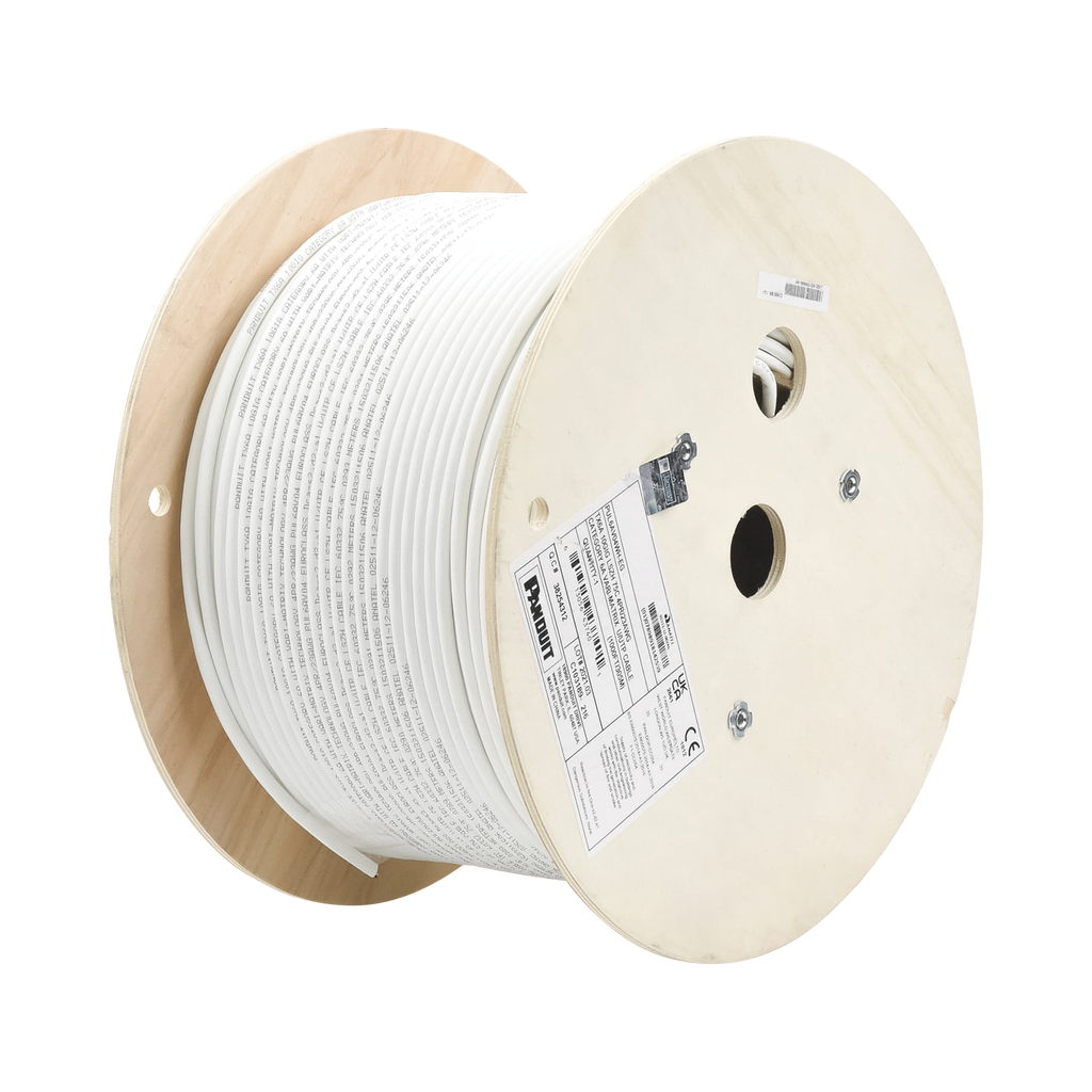 Bobina De Cable Utp De 4 Pares Vari-Matrix Cat6A 23 Awg Lszh (Libre De Gases Tóxicos) Color Blanco 305M