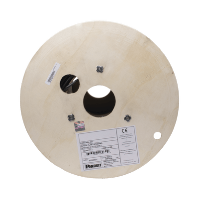 Bobina de Cable UTP de 4 Pares, PanNet, Para Exterior con Gel, Cat6 (23 AWG), Industrial para Climas Extremos, Color Negro, 305m - SILYMX