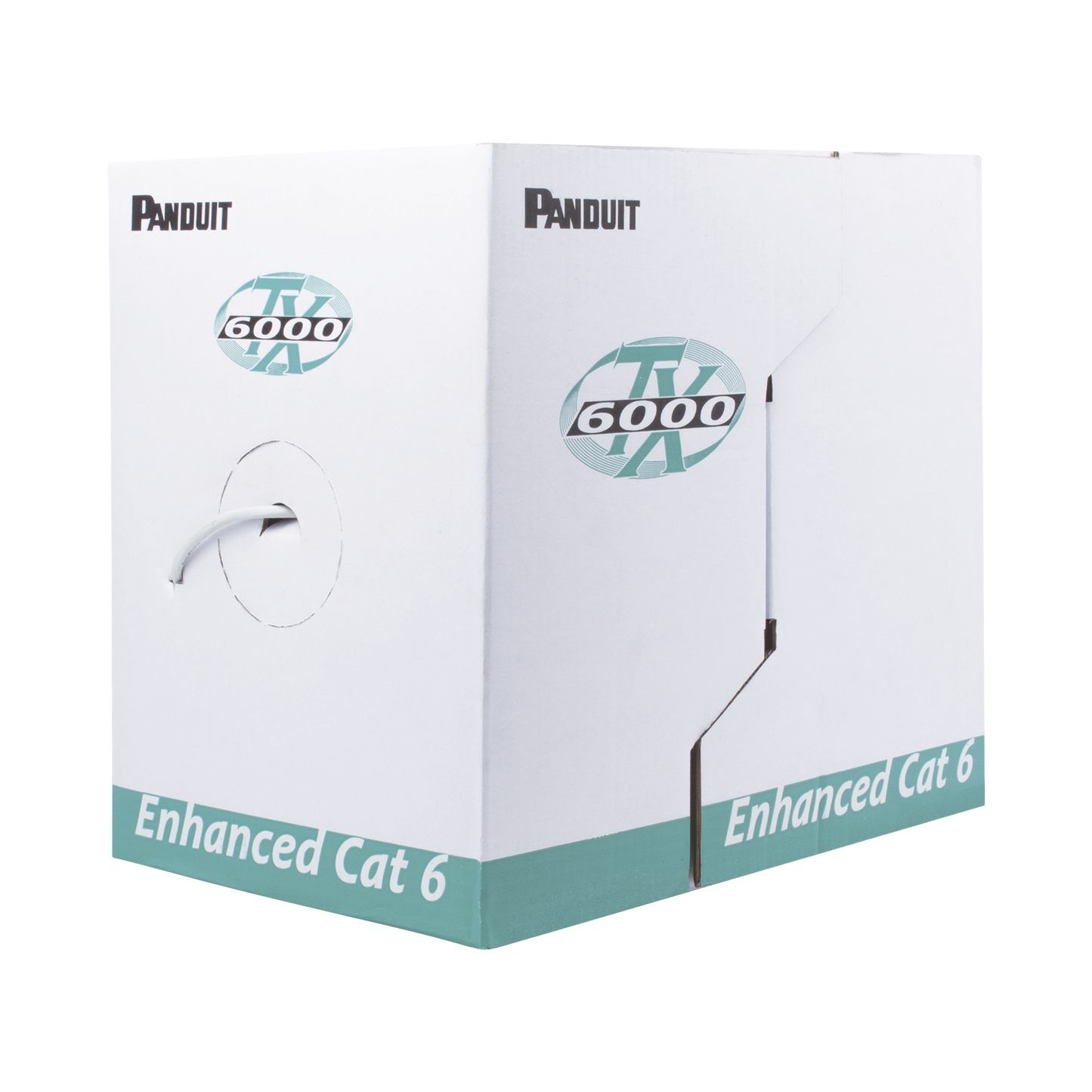 Bobina De Cable Utp 305 M. De Cobre Tx6000™ Pannet Reelex Gris Categoría 6 Mejorado (23 Awg) Pvc (Cmr Riser) De 4 Pares - SILYMX