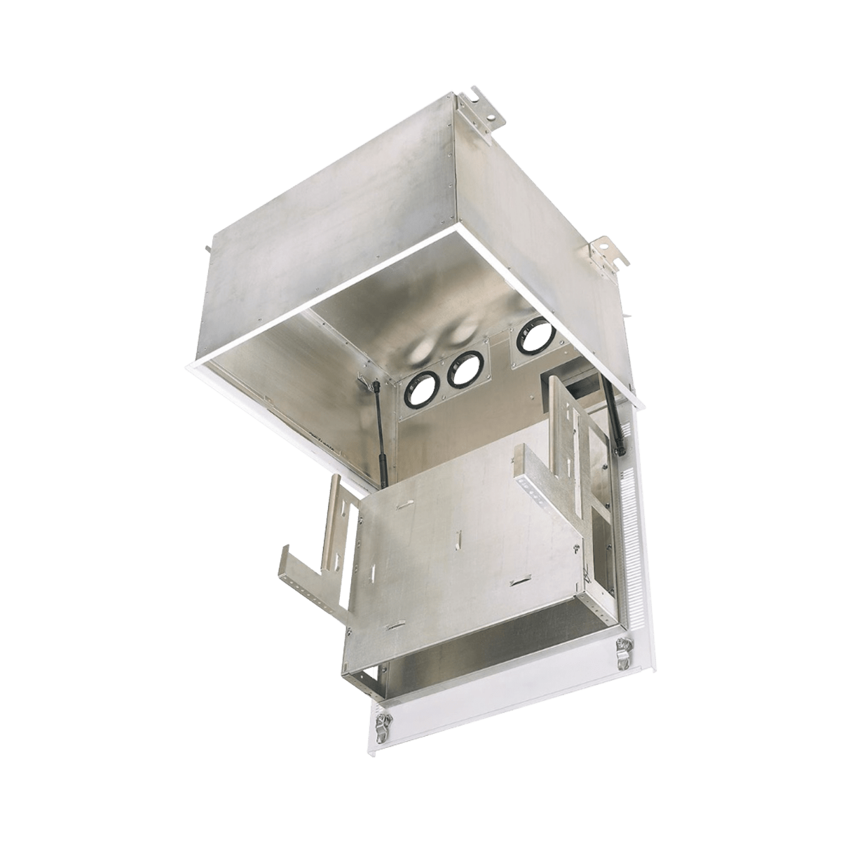 Gabinete Panzone Premium De Montaje En Techo Con 8 Ur Para Equipo Pasivo Fabricado En Acero Color Blanco - SILYMX