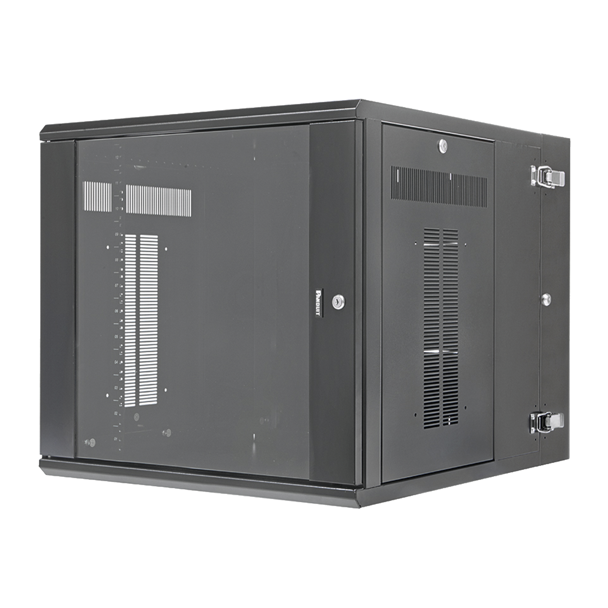 Gabinete Panzone De Montaje En Pared De 19In Puerta Con Ventana De Seguridad 12 Ur 762Mm De Profundidad Color Negro - SILYMX