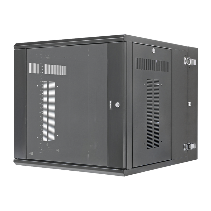 Gabinete Panzone De Montaje En Pared De 19In Puerta Con Ventana De Seguridad 12 Ur 762Mm De Profundidad Color Negro - SILYMX