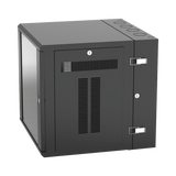 Gabinete Panzone De Montaje En Pared De 19In Puerta Con Ventana De Seguridad 12 Ur 635Mm De Profundidad Color Negro - SILYMX