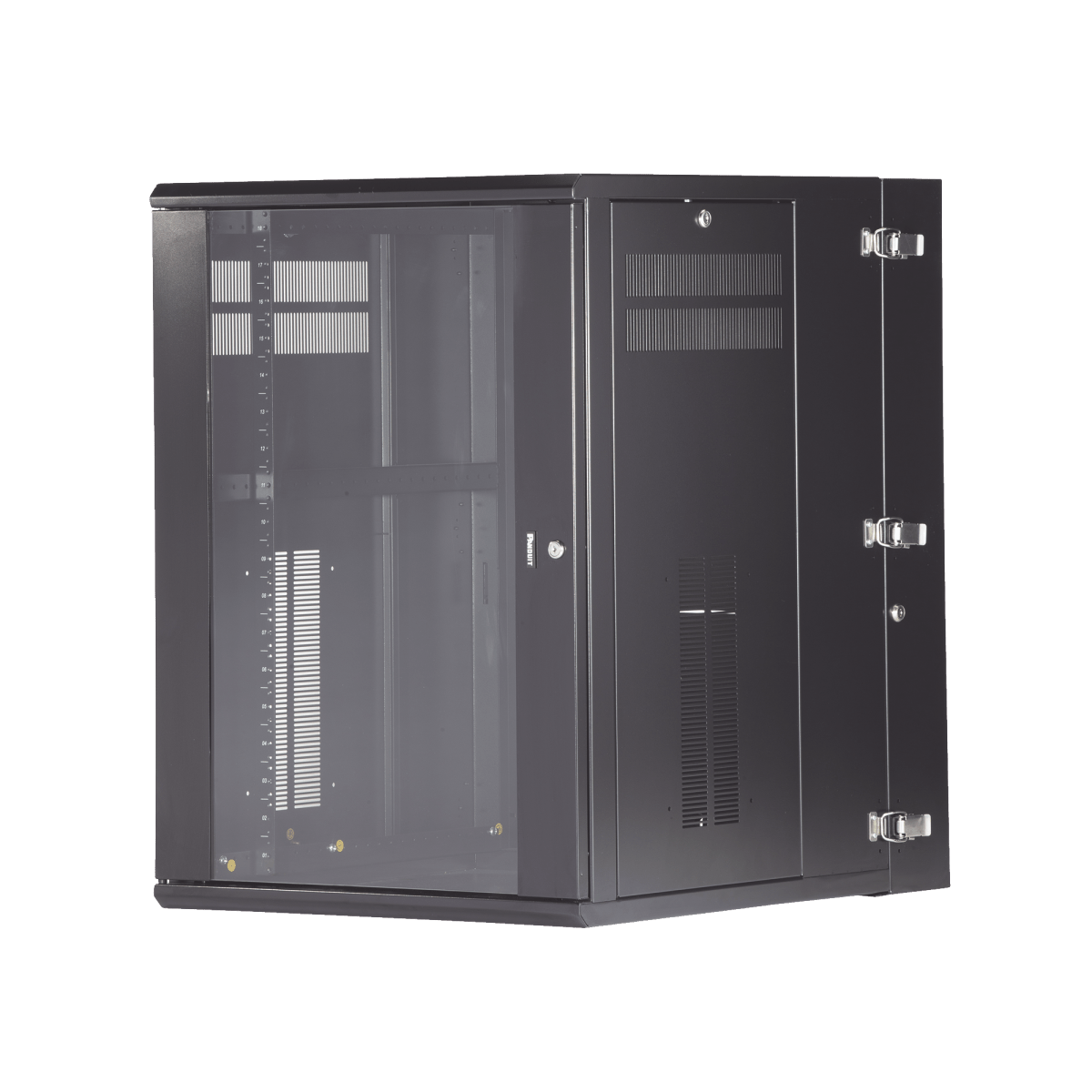 Gabinete Panzone De Montaje En Pared De 19In Puerta Con Ventana De Seguridad 18 Ur 762Mm De Profundidad Color Negro - SILYMX