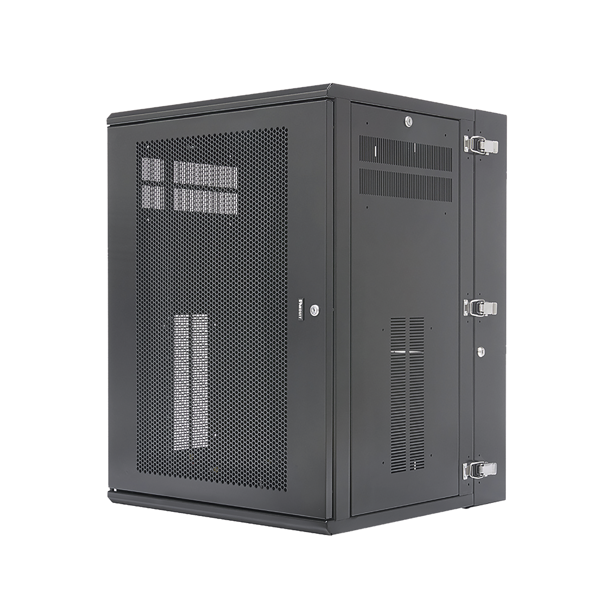 Gabinete Panzone De Montaje En Pared De 19In Puerta Ventilada 18 Ur 635Mm De Profundidad Color Negro - SILYMX