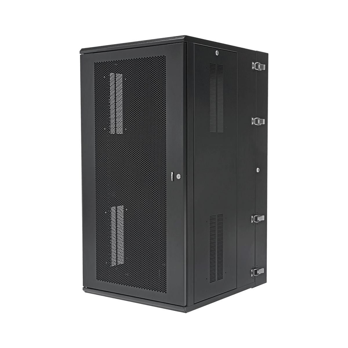 Gabinete PanZone de Montaje en Pared, de 19in, Puerta Ventilada, 26 UR, 762mm de Profundidad, Color Negro PZWMC2630P - SILYMX