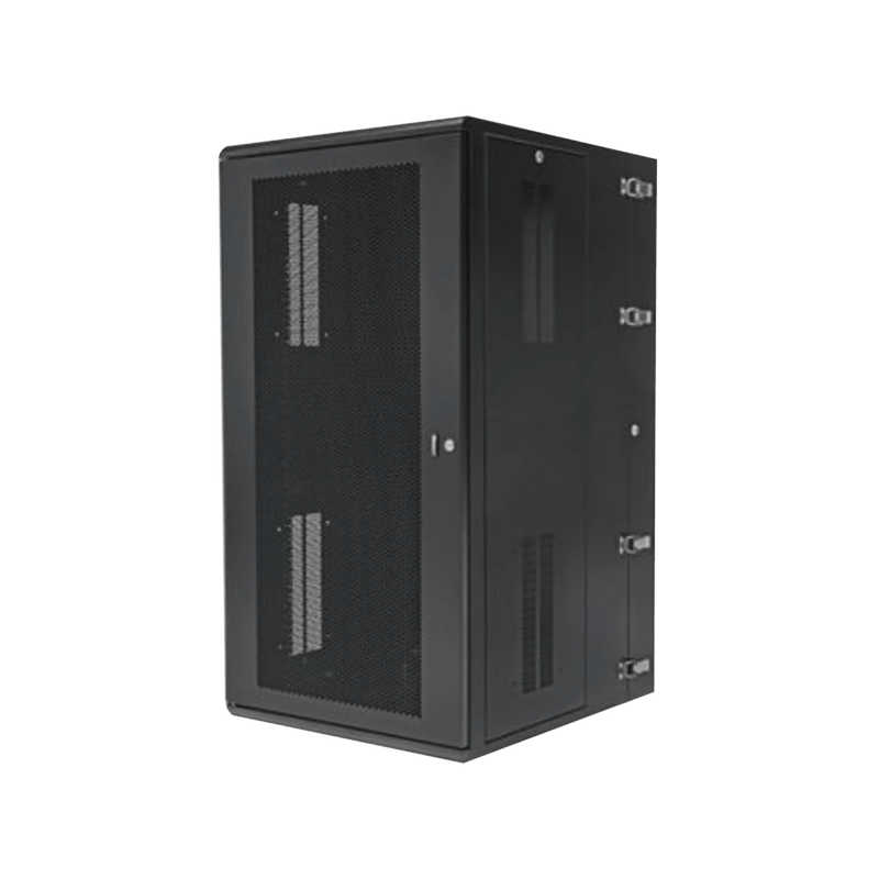 Gabinete Panzone De Montaje En Pared De 19In Puerta Ventilada 26 Ur 635Mm De Profundidad Color Negro - SILYMX
