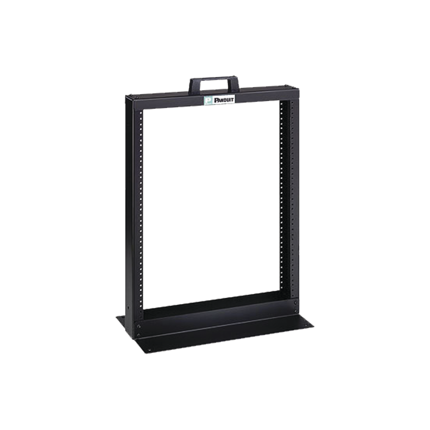 Rack De Dos Postes Estándar De 19 In Rieles Numerados Y Roscados #12-24 Fabricado En Aluminio 13 Unidades De Rack Color Negro - SILYMX