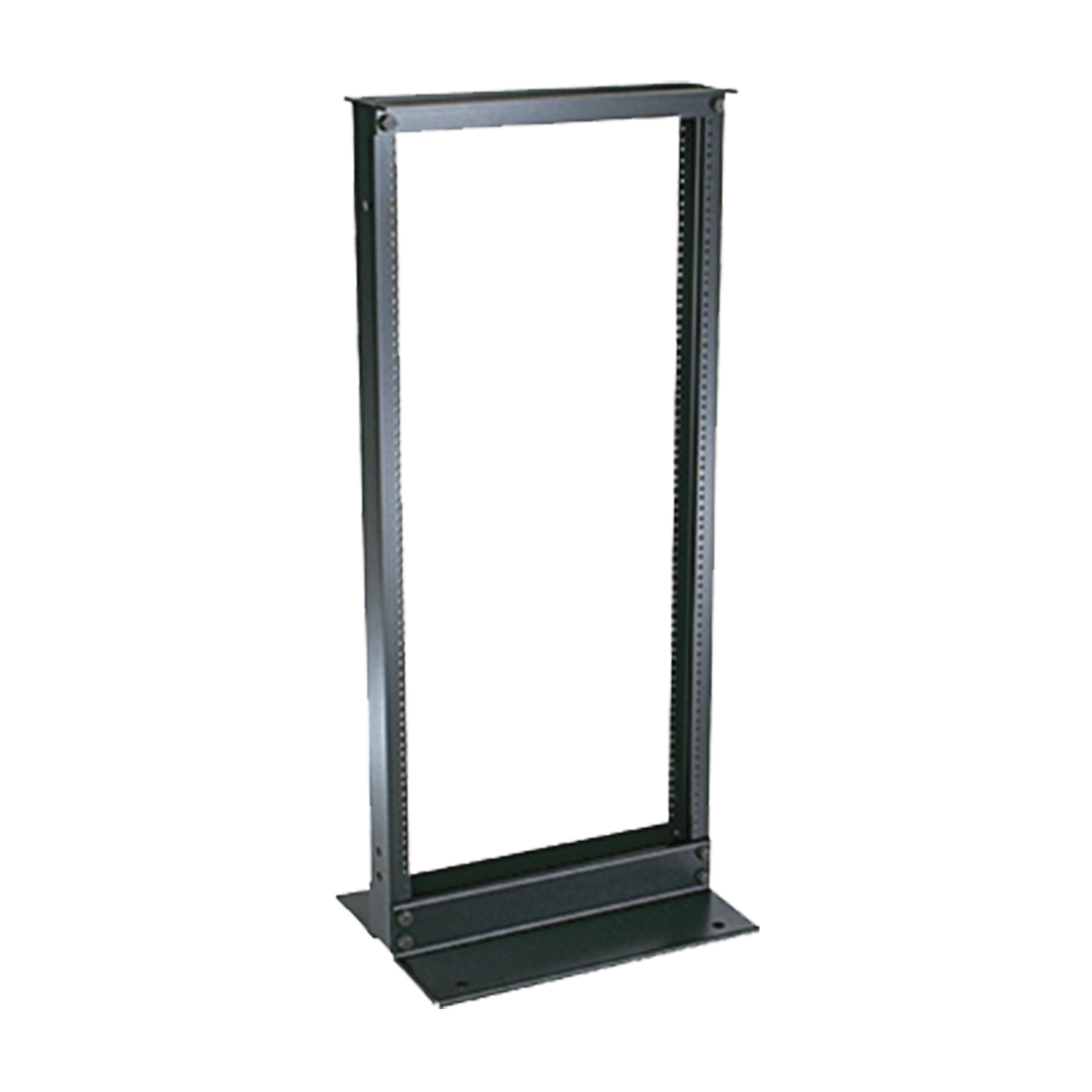 Rack De Dos Postes Estándar De 19 In Rieles Numerados Y Roscados #12-24 Fabricado En Aluminio 24 Unidades De Rack Color Negro - SILYMX