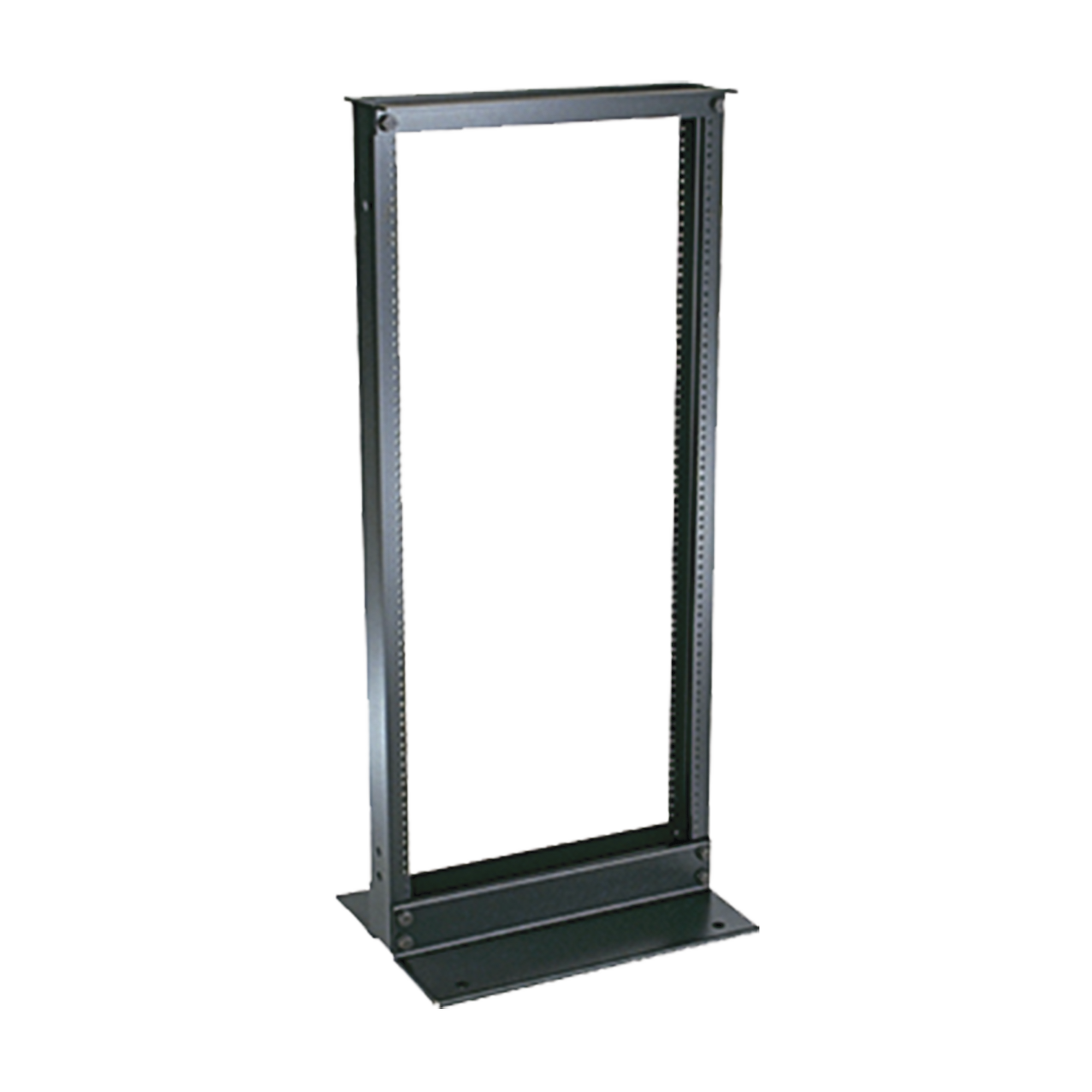 Rack De Dos Postes Estándar De 19 In Rieles Numerados Y Roscados #12-24 Fabricado En Aluminio 24 Unidades De Rack Color Negro - SILYMX