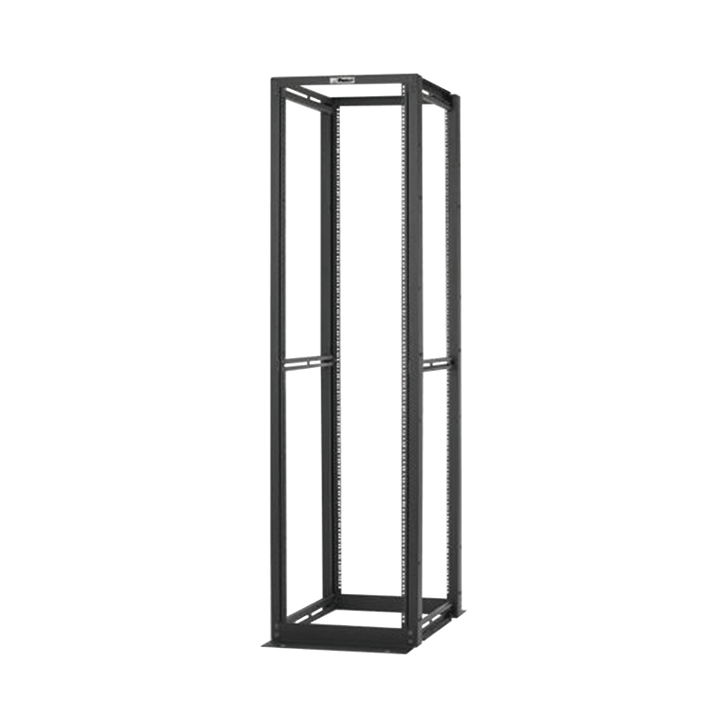 Rack De Cuatro Postes Estándar De 19" Rieles Numerados Y Roscados #12-24 Profundidad Máxima De 30 In 45 Unidades De Rack Color Negro - SILYMX