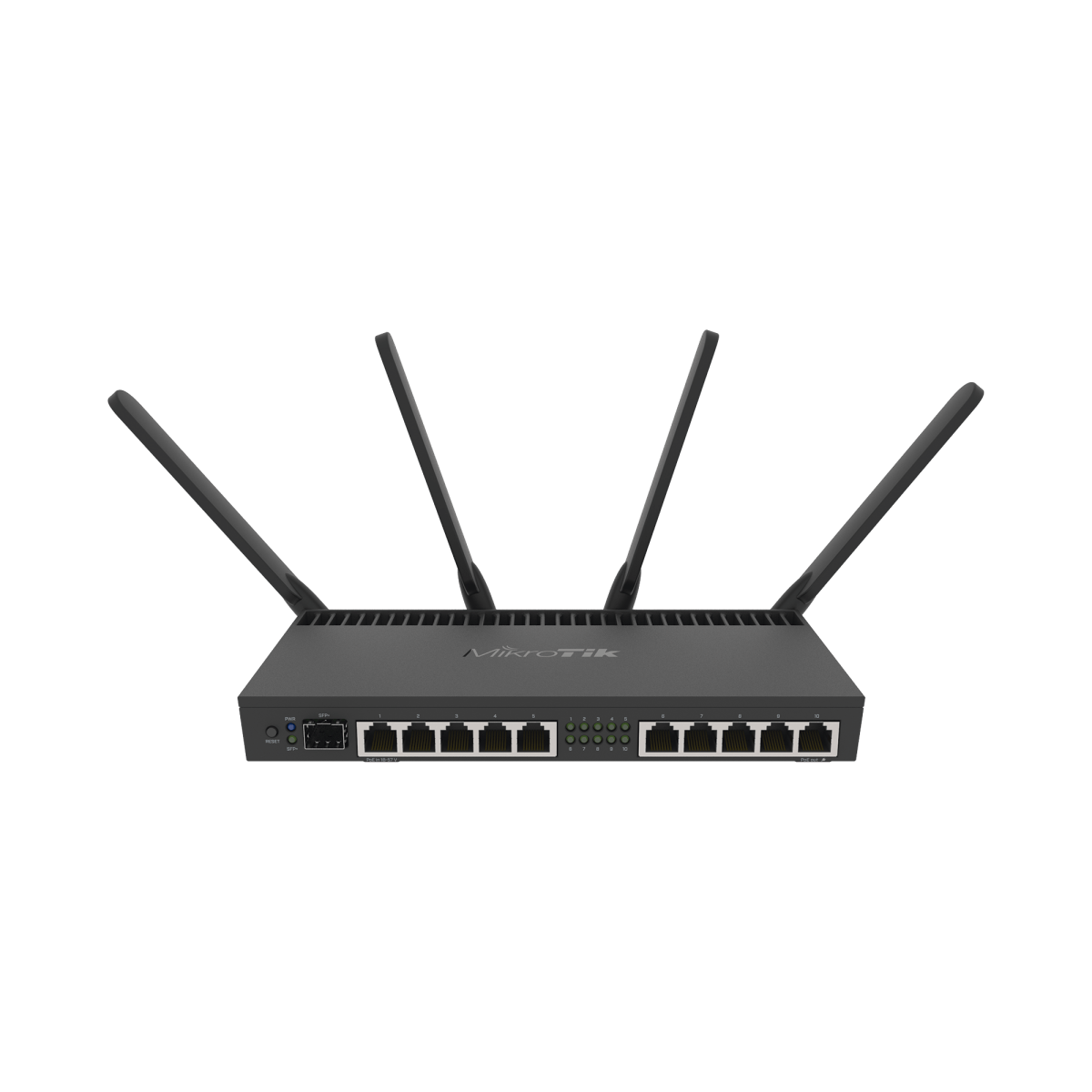 Router con Wi-Fi 4x4 MU-MIMO, hasta 2 watts de potencia, antenas de 3 dBi, 10 puertos Gigabit, 1 Puerto SFP+ - SILYMX