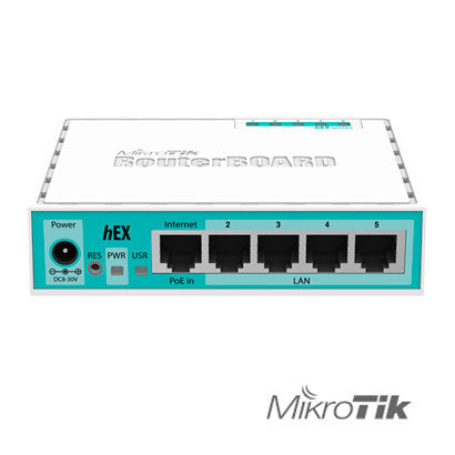 Ruteador Mikrotik 5 Puertos 10/100/1000 Mbps / 1 Puerto Usb / Carcasa De Plástico / Consumo Máximo De 5 Watts / Adaptador De Corriente 24v - 0.3a - SILYMX