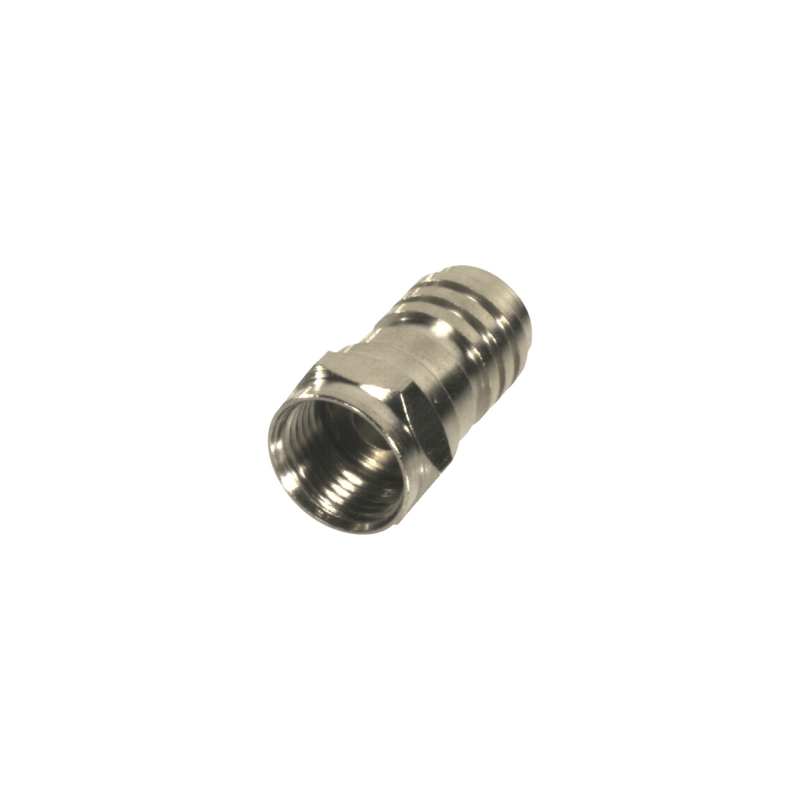 Conector F Macho Plegable para Cable Coaxial RG-59/U, Niquel / Niquel /Polietileno. - SILYMX