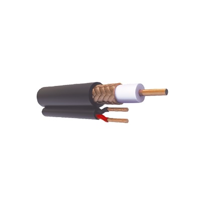 Cable Coaxial Siames Bobina 305 m Optimizado para HD UL - CCU 100% Cobre Negro RG-59-V-CCA/1000 RG-59-V-CCA/1000