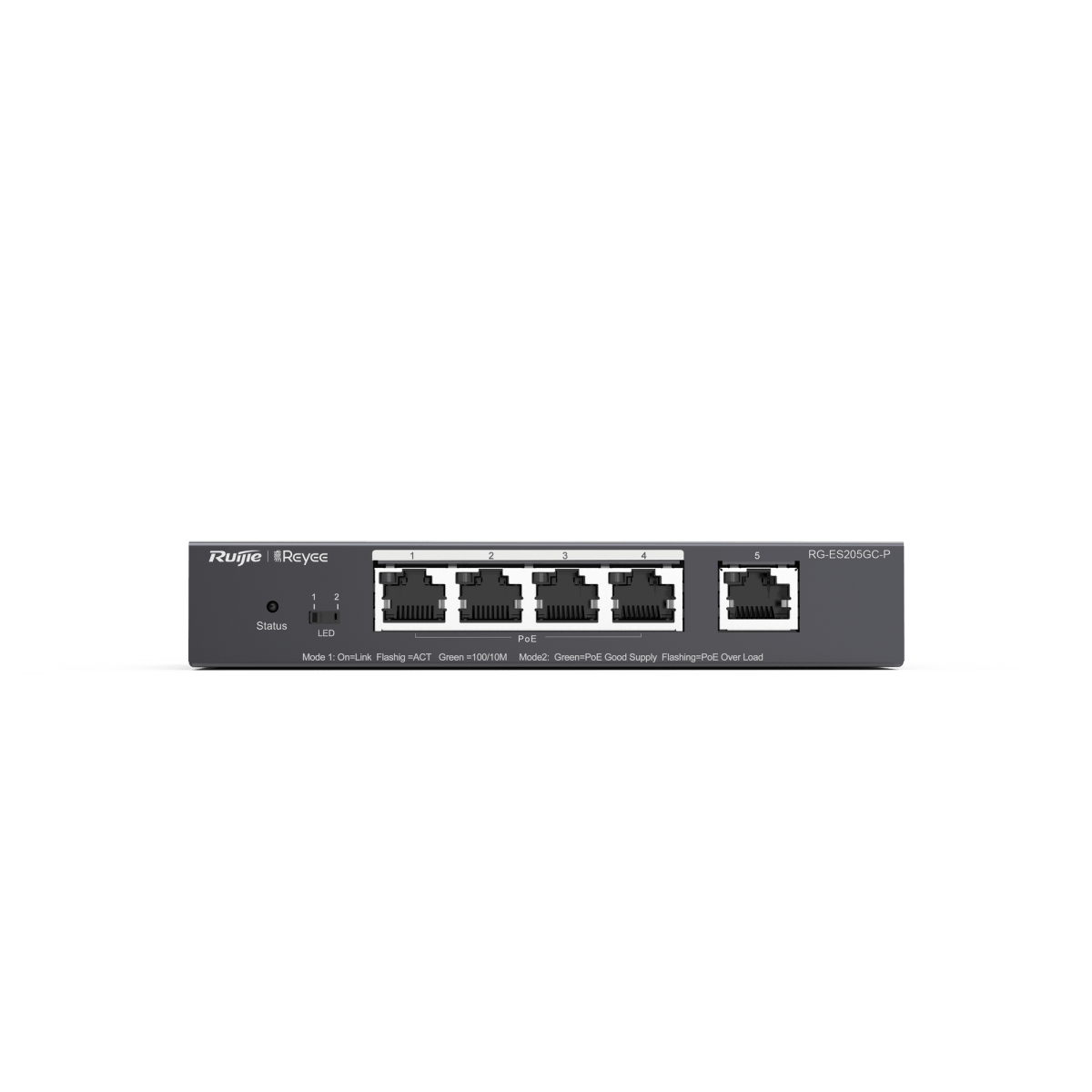 Switch Administrable PoE con 5 puertos Gigabit, 4 PoE 802.3af/at, gestión gratuita desde la nube, 54w - SILYMX