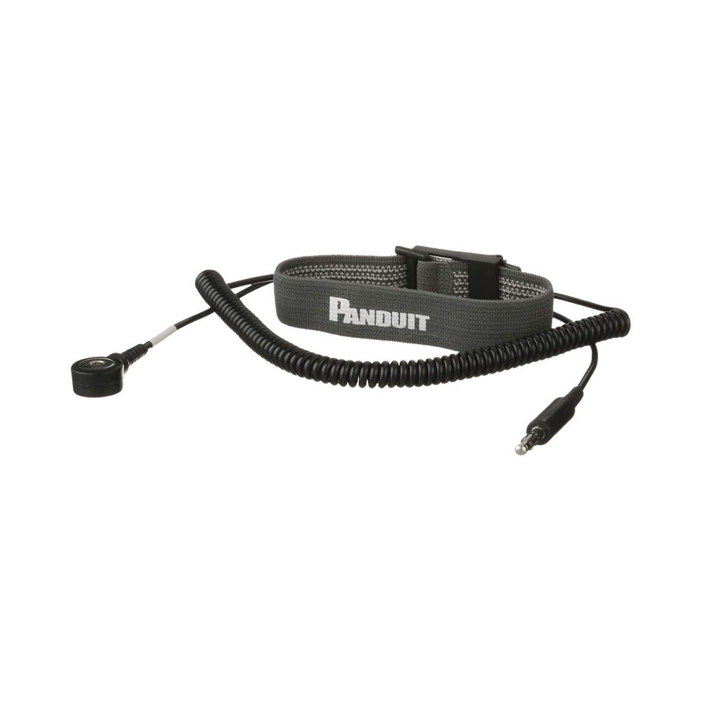 Pulsera Panduit Anti Descargas Electroestática (ESD), de Tela Ajustable, con Cable en Espiral de 1.82m (6ft) - SILYMX