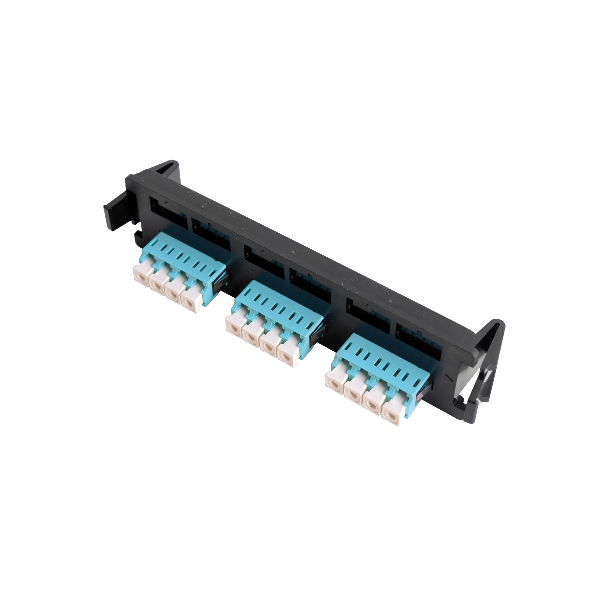 Placa acopladora de Fibra Óptica Quick-Pack Con 6 Conectores LC Duplex (12 Fibras) Para Fibra Multimodo Aqua - SILYMX