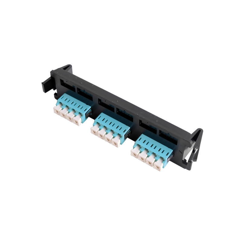 Placa acopladora de Fibra Óptica Quick-Pack Con 6 Conectores LC Duplex (12 Fibras) Para Fibra Multimodo Aqua - SILYMX