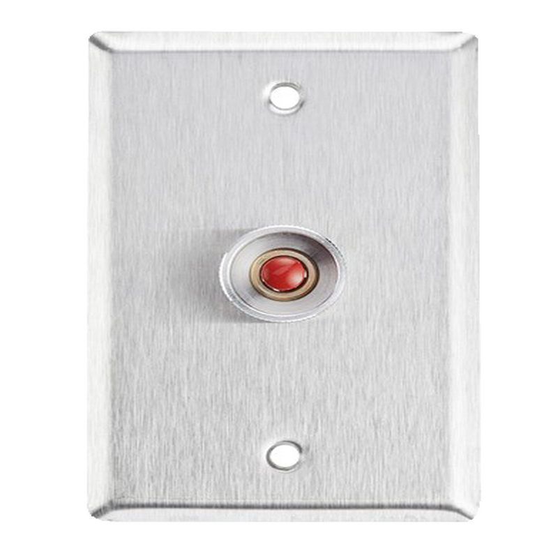 Botón de Pánico con Placa en Acero Inoxidable/ N.O. - SILYMX