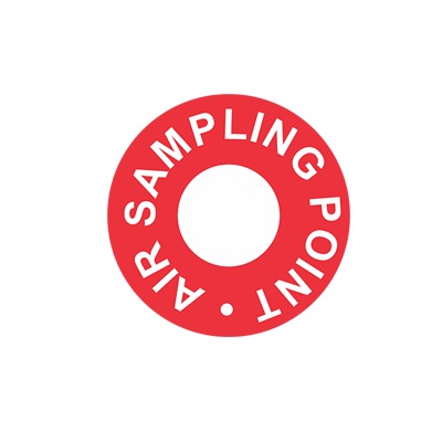 Etiqueta de Punto de Muestreo para Tubería de Aspiración, Paquete con 125 Piezas - SILYMX