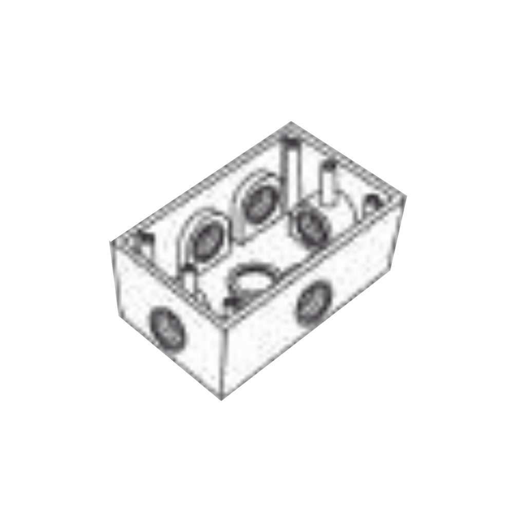 Caja Condulet FS de 1/2" (12.7 mm) con seis bocas a prueba de intemperie. - SILYMX