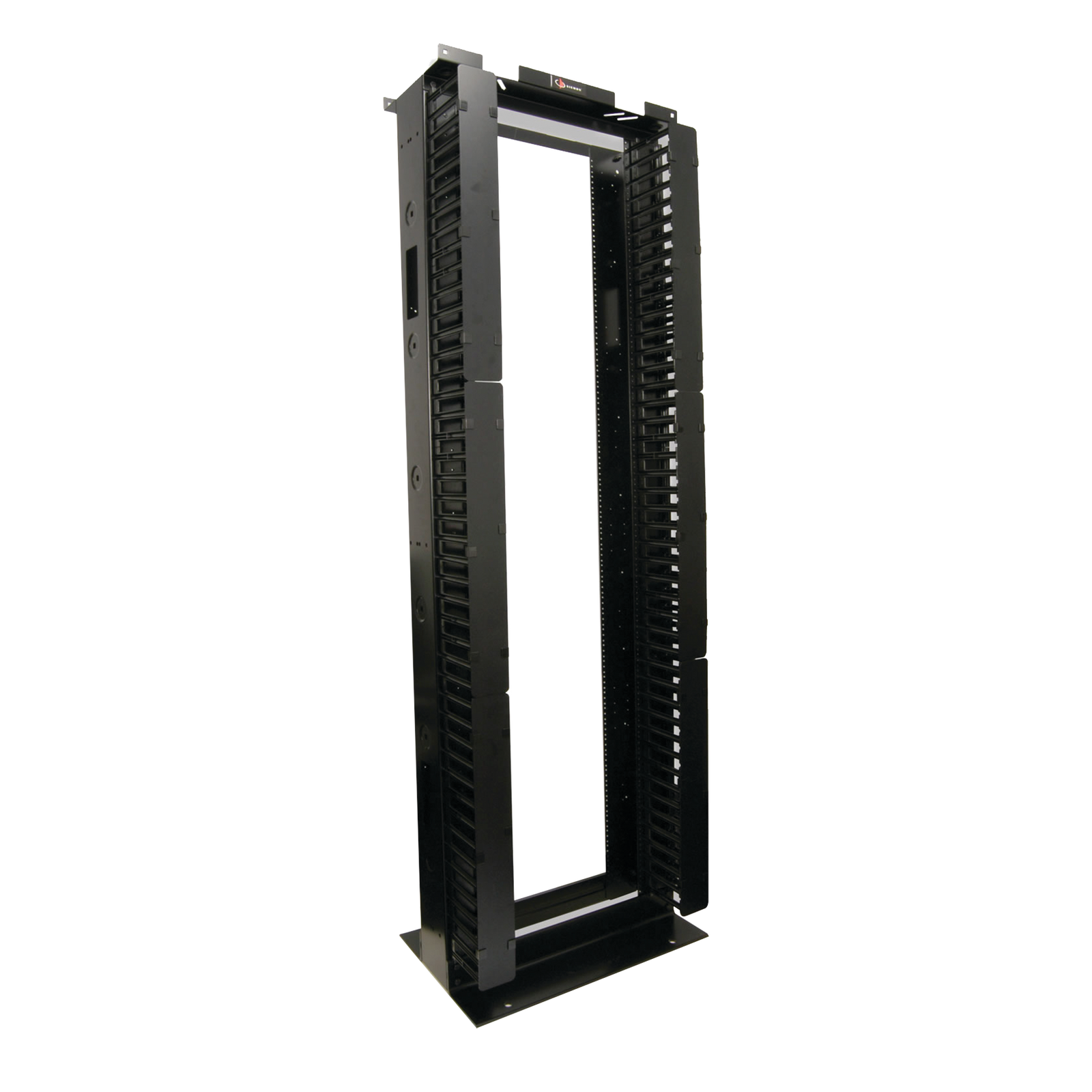 Rack de Aluminio System de 7ft x 19in 45UR Con organizadores verticales conexión de tierra y accesorios de montaje - SILYMX