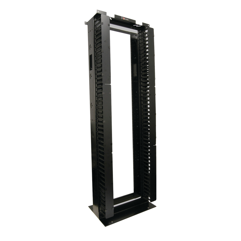 Rack de Aluminio System de 7ft x 19in 45UR Con organizadores verticales conexión de tierra y accesorios de montaje - SILYMX