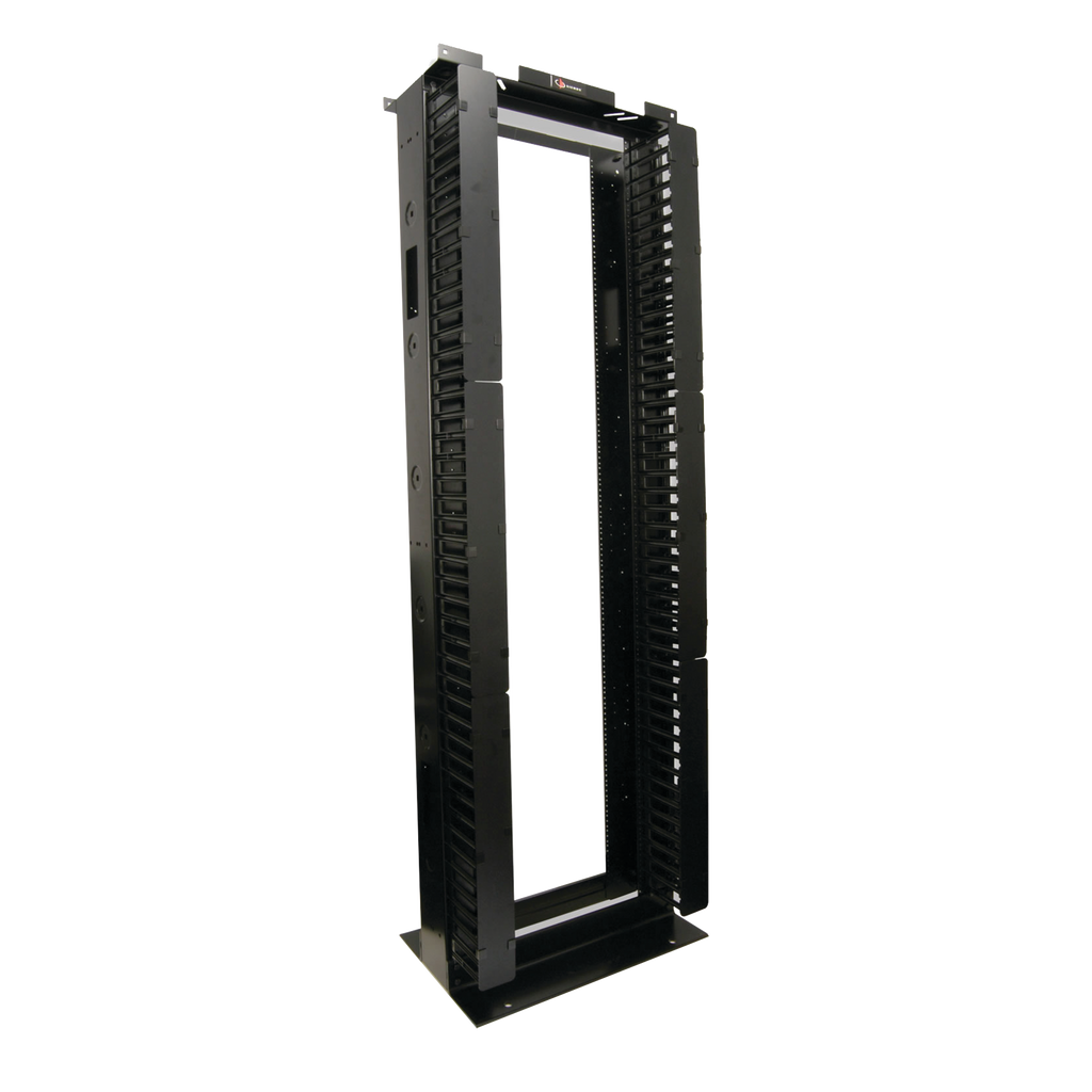 Rack de Aluminio System de 7ft x 19in 45UR Con organizadores verticales conexión de tierra y accesorios de montaje