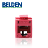 Conector Modular Jack Rj45 Cat6 Estilo Keyconnect Rojo Claro Compatible Con Faceplate Ax102660,ax102655,ax102249 Esquema De Cableado T568a/b - SILYMX