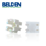 Conector Modular Jack Rj45 Cat6a Estilo Keyconnect Azul Claro Compatible Con Faceplate Ax102660,ax102655,ax102249 Esquema De Cableado T568a/b - SILYMX