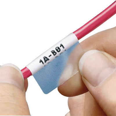 Casete De 200 Etiquetas Autolaminadas De 25.4 X 38.1 Mm Para Cables De 4 A 8.1 Mm De Diámetro Área De Impresión Color Blanco - SILYMX