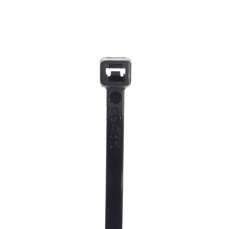 Cincho de Nylon 6.6 StrongHold™, de 188mm de largo, Color Negro, Exterior Resistente a Rayos UV, Paquete de 1000pz - SILYMX