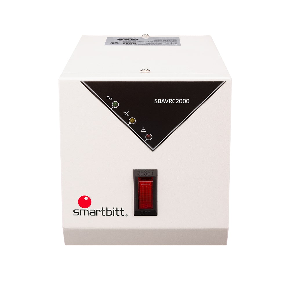 Regulador de Voltaje Smartbitt 2000VA / 1200 Watts 1 Contacto para Linea Blanca Impresoras SBAVRC2000 - SILYMX