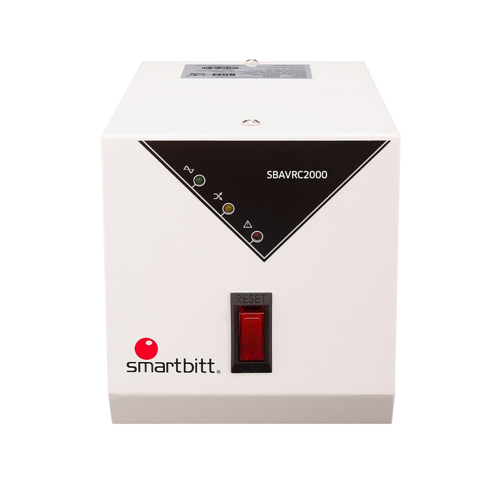 Regulador de Voltaje Smartbitt 2000VA / 1200 Watts 1 Contacto para Linea Blanca Impresoras SBAVRC2000