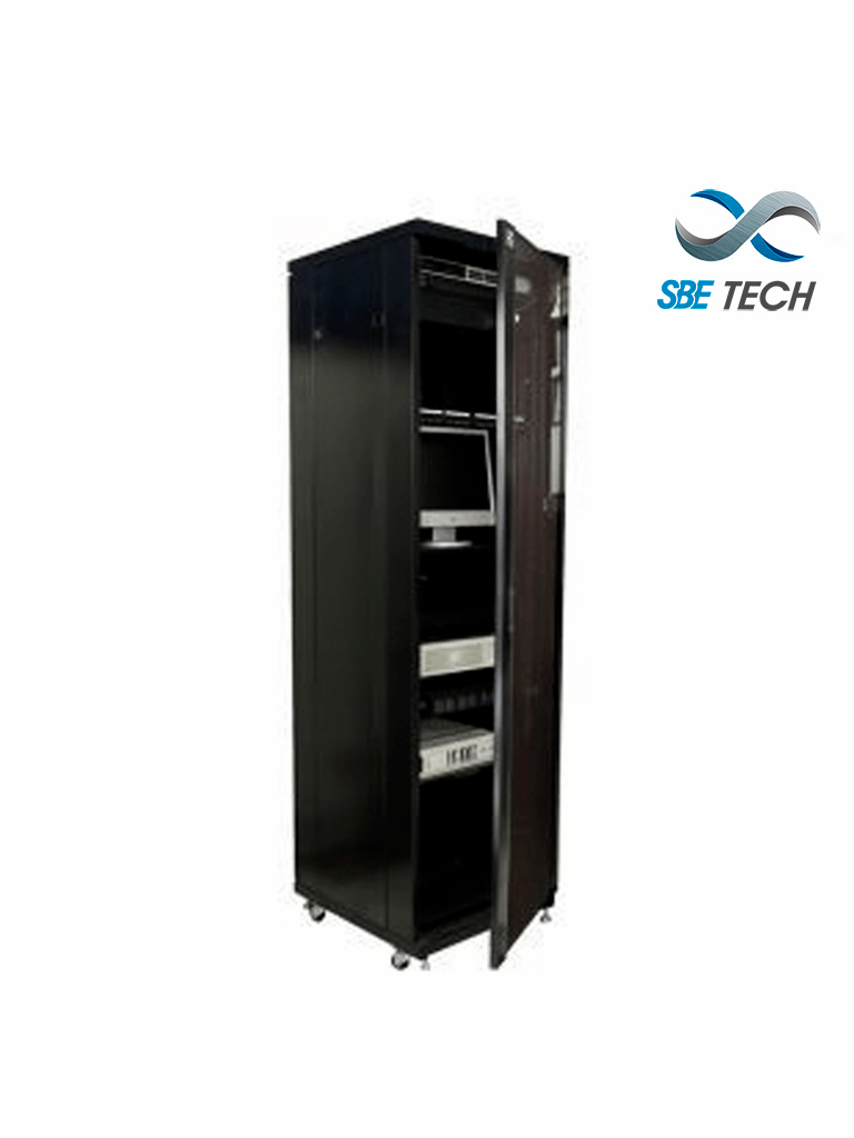 Gabinete de 19" SBETech de Piso 42UR De Alto (7 Pies) Con Puerta De Cristal - SILYMX