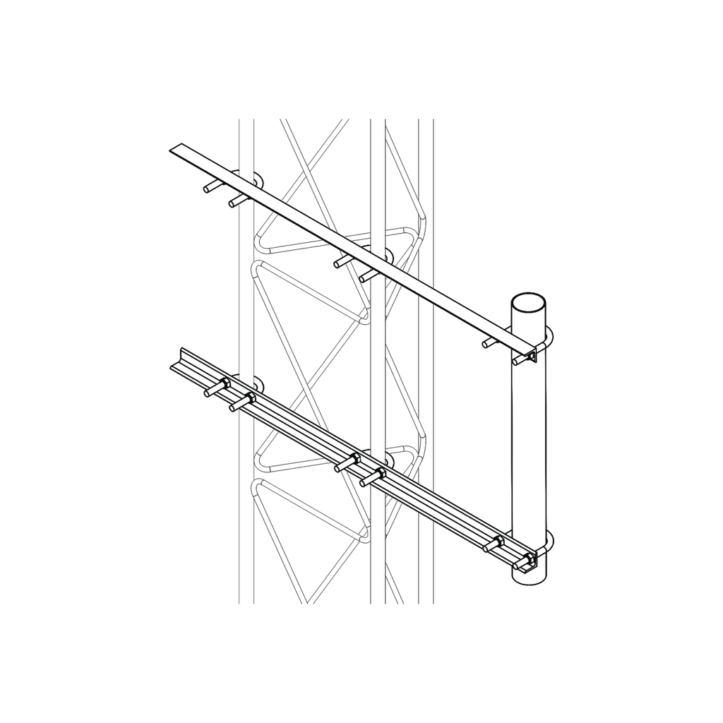 Brazo Lateral Liviano Para Tramo Stz30G Galvanizado Por Inmersión En Caliente. S-BRA-LI-30G - SILYMX