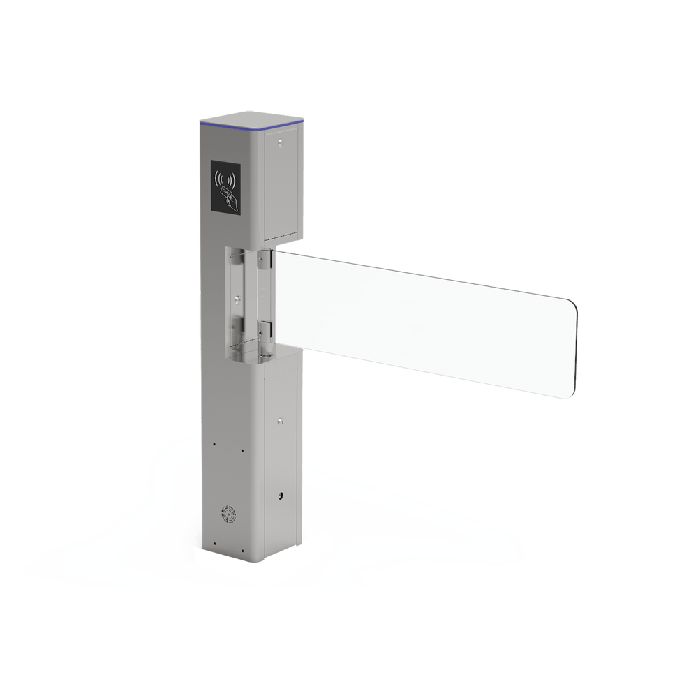 Torniquete Tipo Bandera Puerta Cortesia Abatible Bidireccional Tipo Aleta Zkteco Sbt1000s Puerta Abatible Ancho De Paso 0.9m Compatible Con Controles De Acceso/boton Interior - SILYMX
