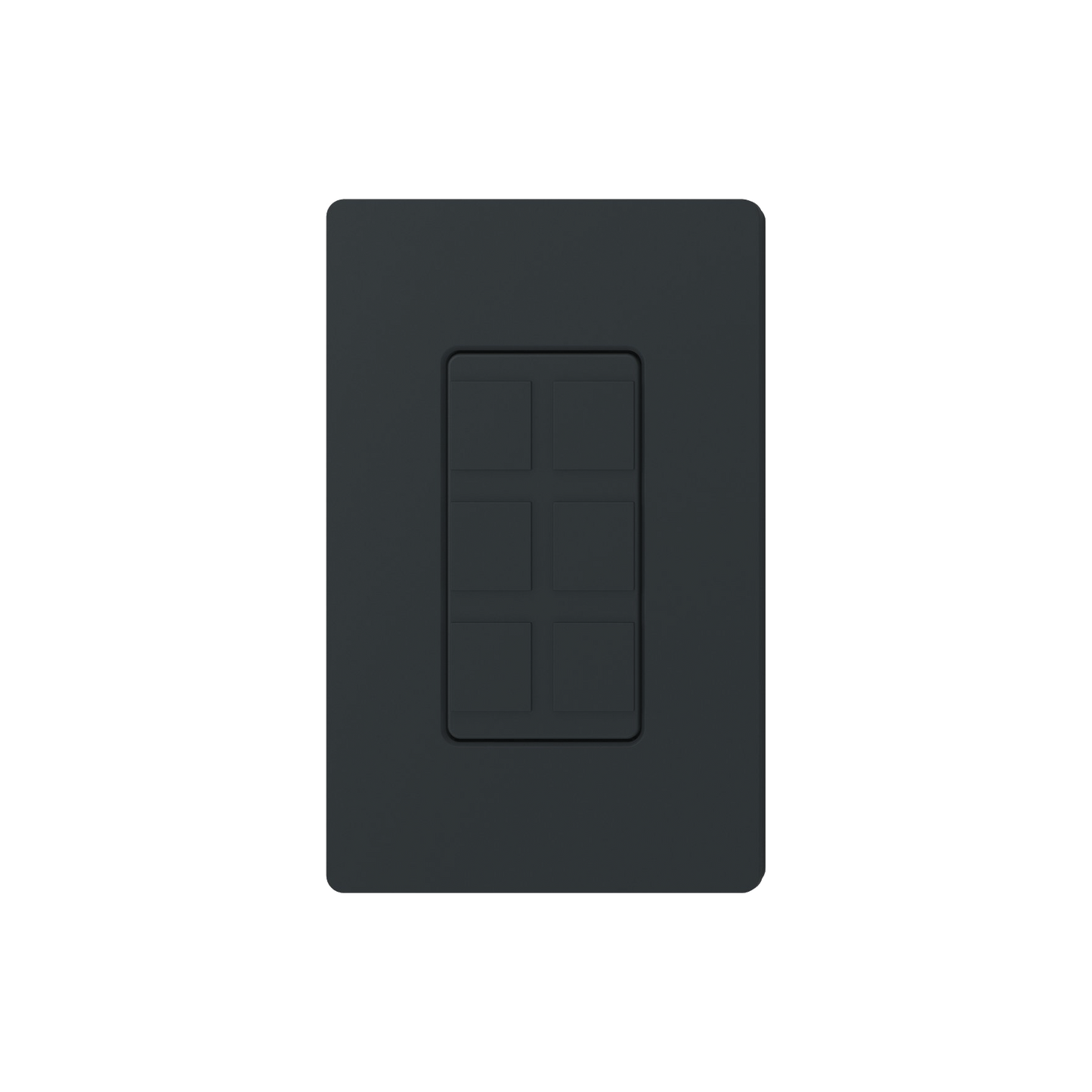 Placa de 6 puertos, color negro night. - SILYMX