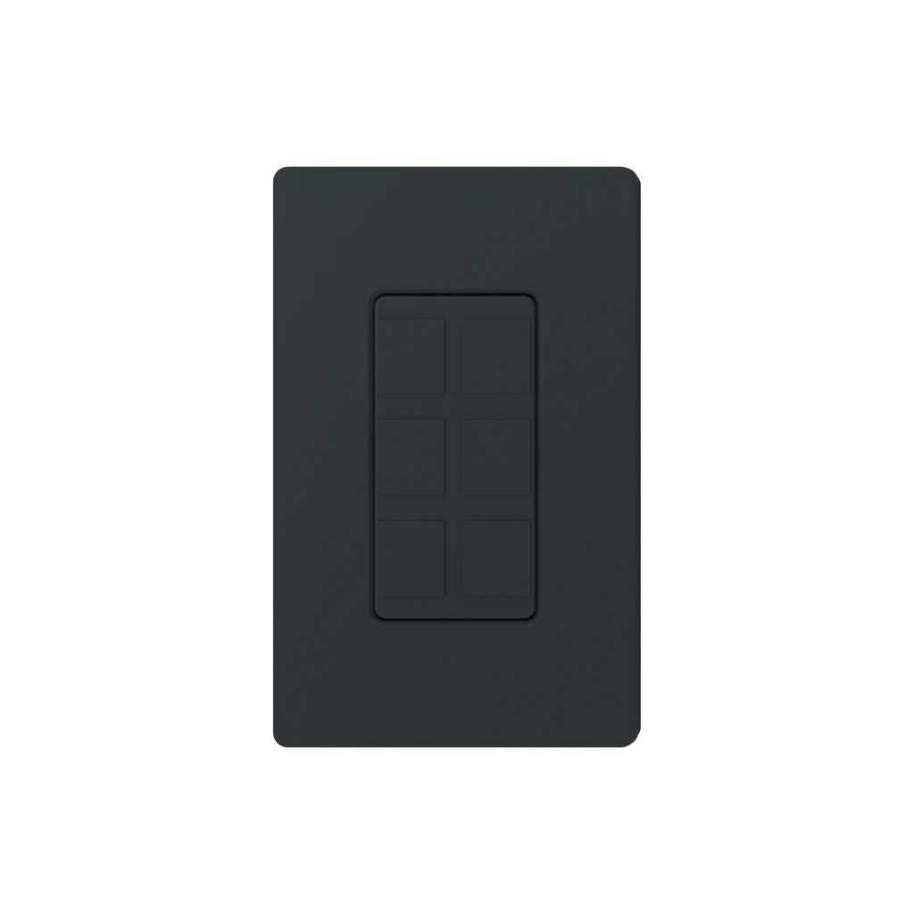Placa de 6 puertos, color negro night. - SILYMX