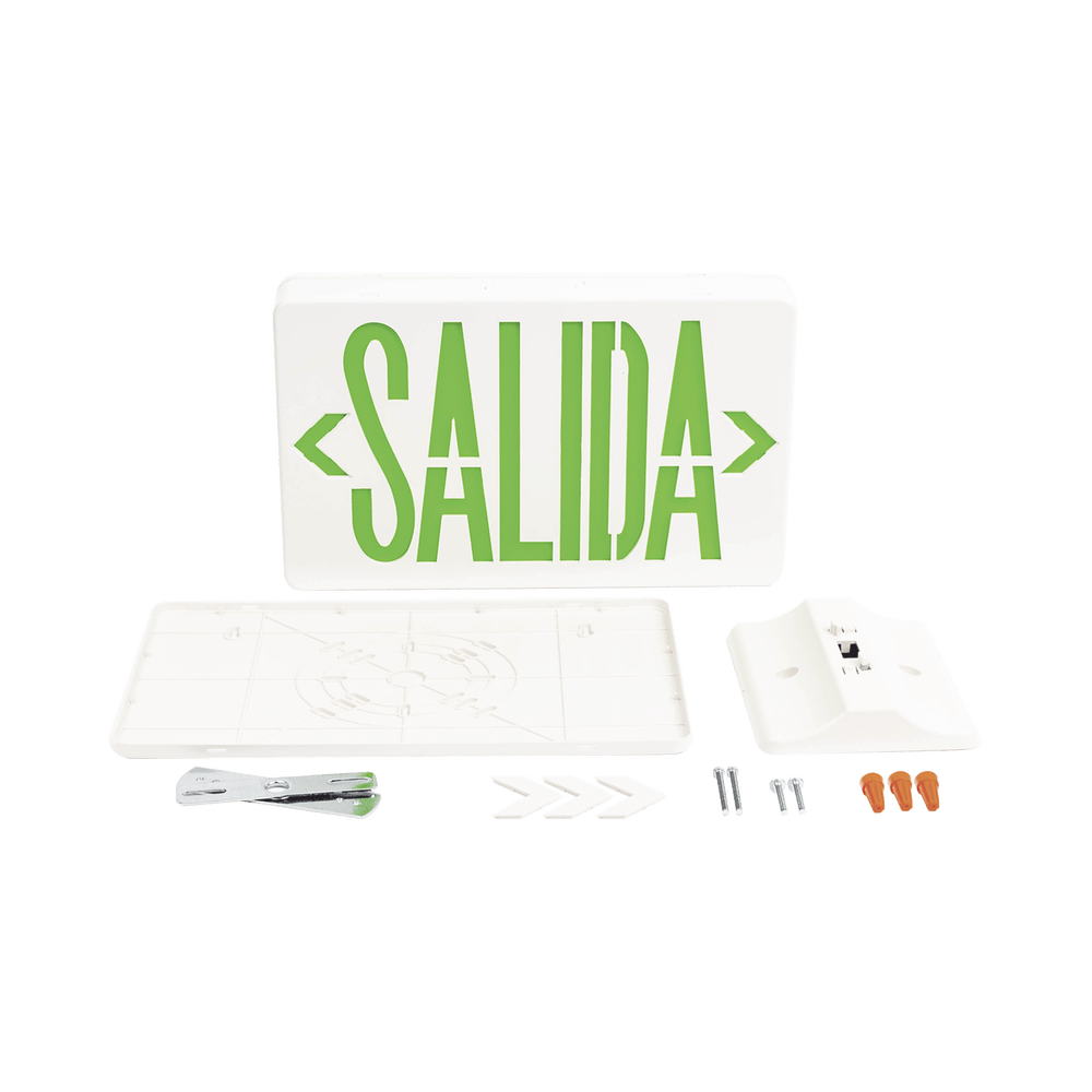 Letrero LED de SALIDA Universal con alto brillo uso en pared, lateral o techo Batería de Respaldo Incluida - SILYMX