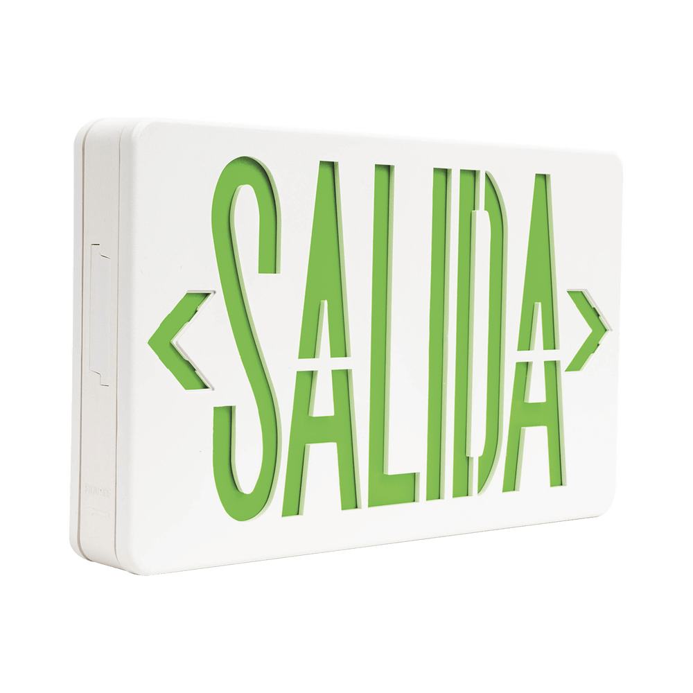 Letrero LED de SALIDA Universal con alto brillo uso en pared, lateral o techo Batería de Respaldo Incluida - SILYMX