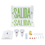 Letrero LED de SALIDA con Luz de Emergencia Montaje Universal (pared, lateral o Techo) Batería de Respaldo Incluida SFKDC860 - SILYMX