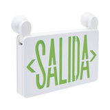 Letrero LED de SALIDA con Luz de Emergencia Montaje Universal (pared, lateral o Techo) Batería de Respaldo Incluida SFKDC860 - SILYMX