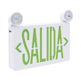 Letrero LED de SALIDA con Luz de Emergencia Montaje Universal (pared, lateral o Techo) Batería de Respaldo Incluida SFKDC860 - SILYMX