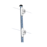 Aislador de Paso Blanco reforzado para cercos eléctricos, resistente al clima extremoso - SILYMX