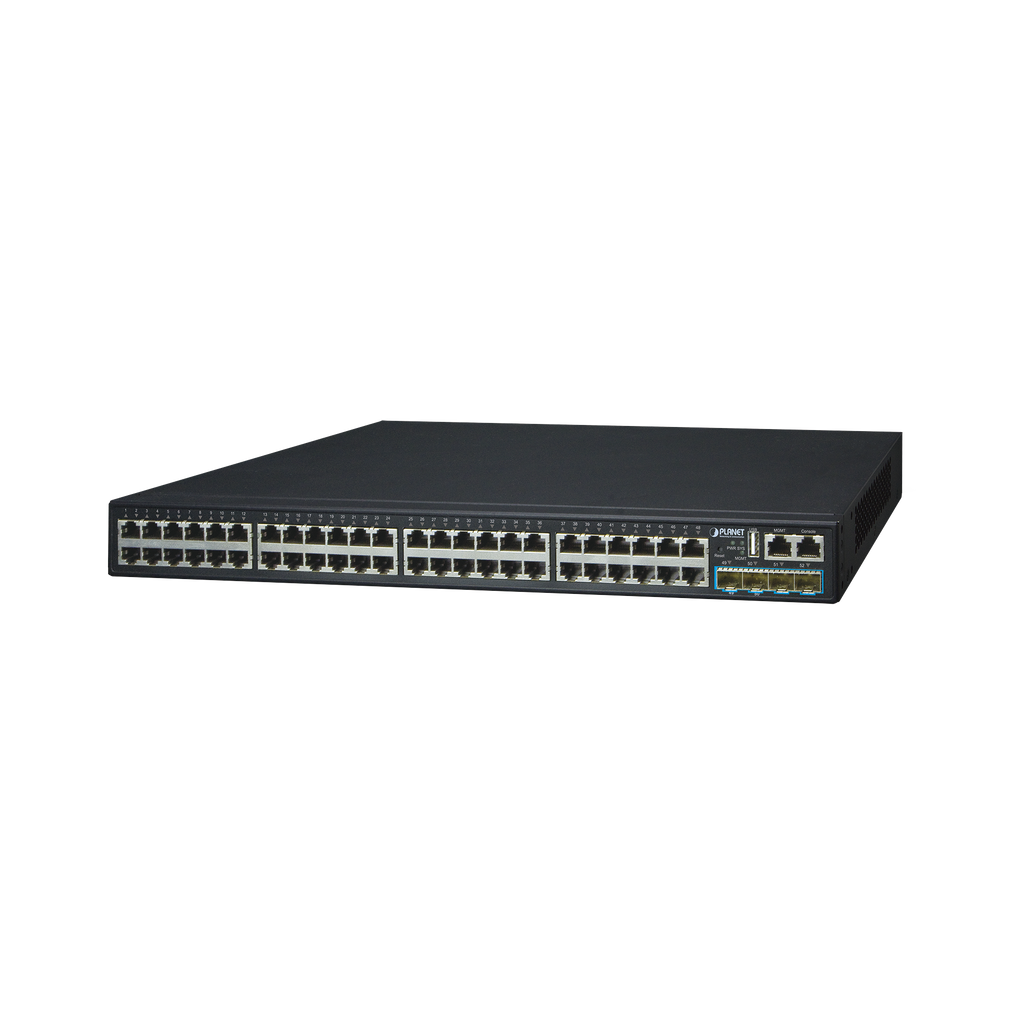 Switch Administrable Stack Capa 3 48 Puertos 10/100/1000Mbps, 4 Puertos 10G SFP+ - SILYMX