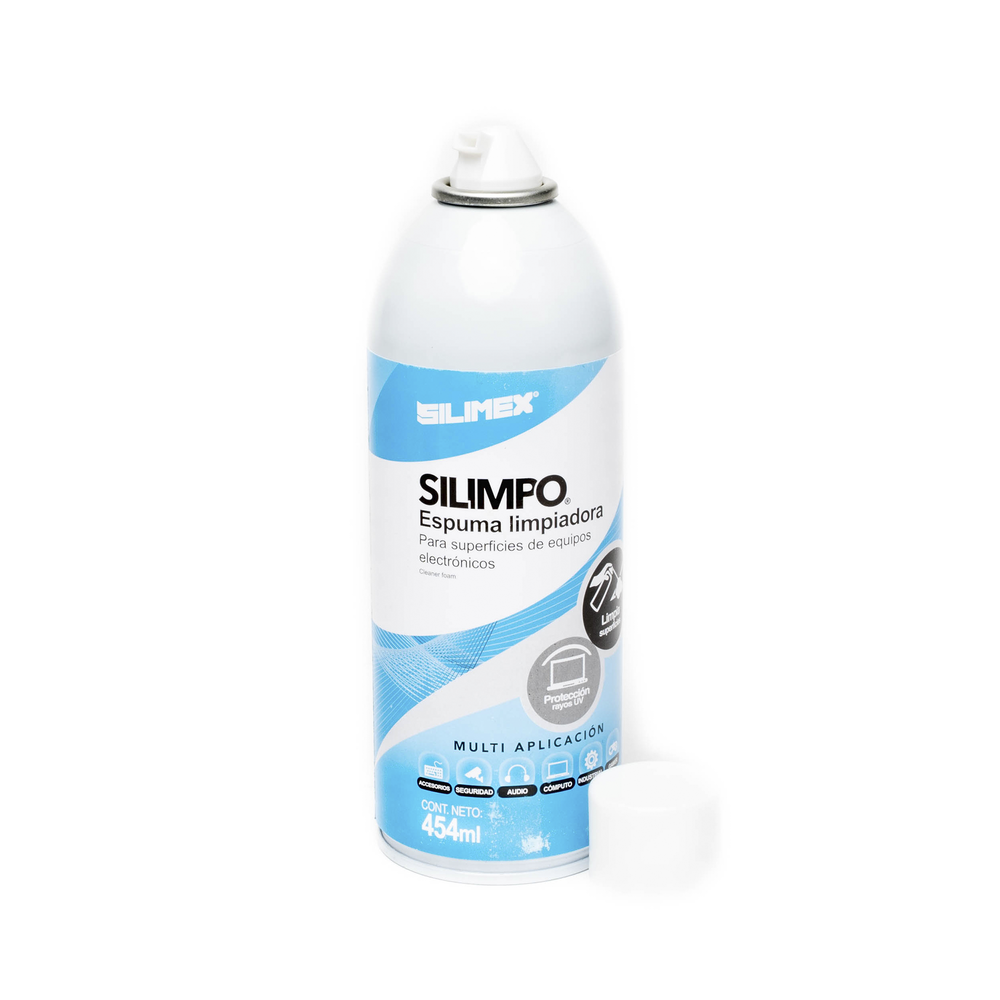 Espuma Limpiadora Para Todo Tipo De Superficies Plásticas Y Metálicas Sistemas De Vídeo Audio Telefonía Y Equipo De Computo Protector Rayos Uv 454 Ml - SILYMX