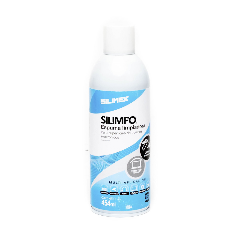 Espuma Limpiadora Para Todo Tipo De Superficies Plásticas Y Metálicas Sistemas De Vídeo Audio Telefonía Y Equipo De Computo Protector Rayos Uv 454 Ml - SILYMX
