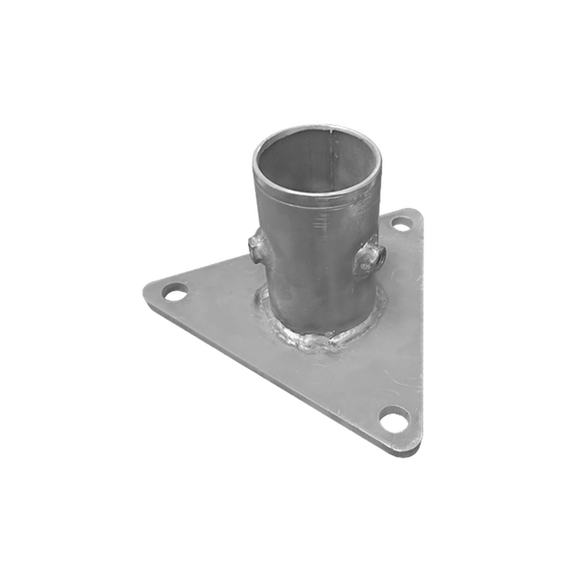 Base Triangular Para Mástil De 1" A 2" Con Opresores. Galvanizado Por Inmersión En Caliente. SLM-BA-5G - SILYMX